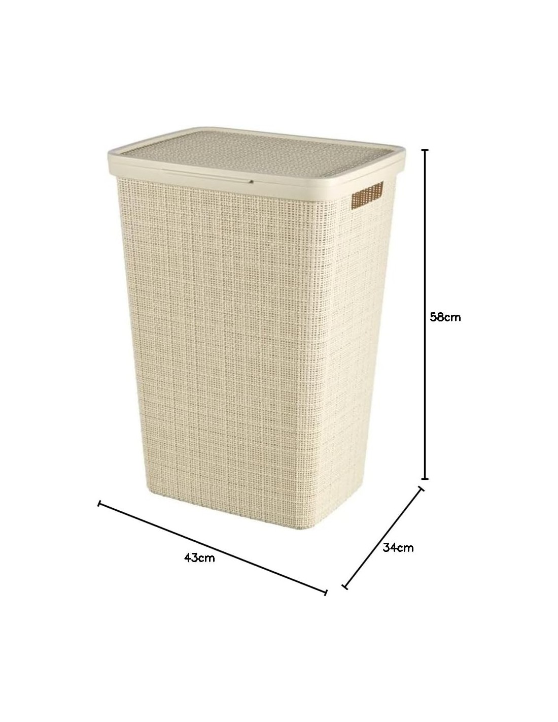PORTABIANCHERIA: vendita online PORTABIANCHERIA JUTA 58LT BIANCO CON COPERCHIO in offerta