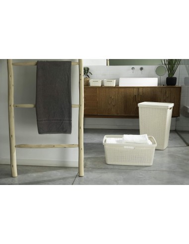 PORTABIANCHERIA: vendita online PORTABIANCHERIA JUTA 58LT BIANCO CON COPERCHIO in offerta