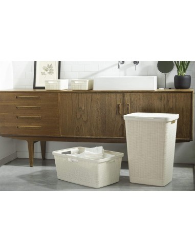 PORTABIANCHERIA: vendita online PORTABIANCHERIA JUTA 58LT BIANCO CON COPERCHIO in offerta