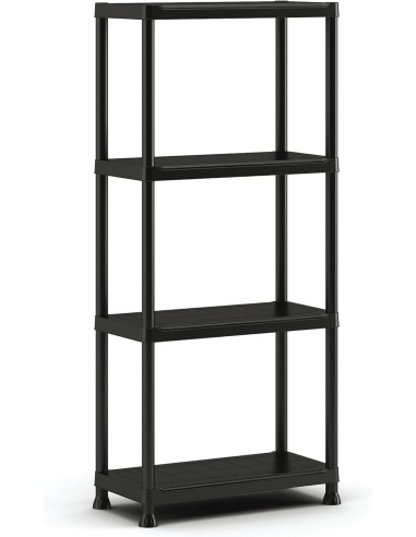SCAFFALE A 4 RIPIANI COLORE NERO su Shop in Casa