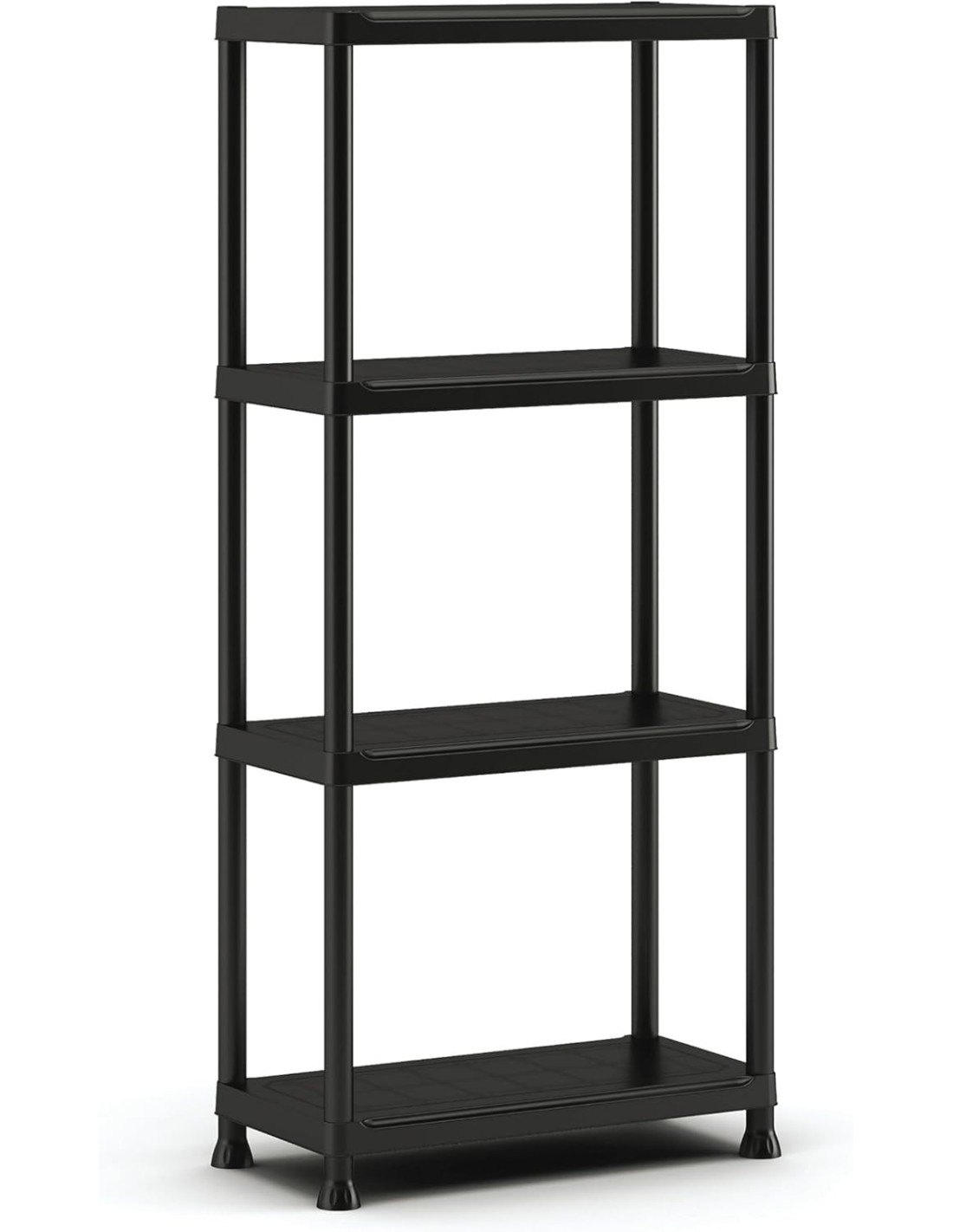 SCAFFALE A 4 RIPIANI COLORE NERO su Shop in Casa