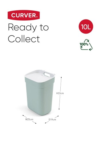 PATTUMIERE DIFFERENZIATA: vendita online PATTUMIERA MENTA 10LT READY TO COLLECT in offerta