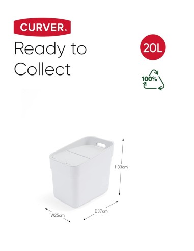 PATTUMIERE DIFFERENZIATA: vendita online PATTUMIERA BIANCA 20LT READY TO COLLECT in offerta
