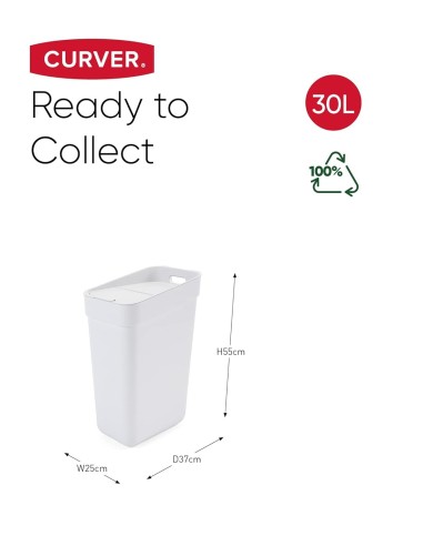 PATTUMIERE DIFFERENZIATA: vendita online PATTUMIERA BIANCA 30LT READY TO COLLECT in offerta
