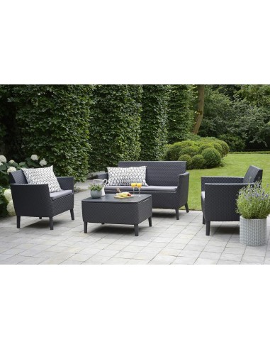 SALOTTINI: vendita online SALOTTO SALEMO LOUNGE GRAFITE in offerta