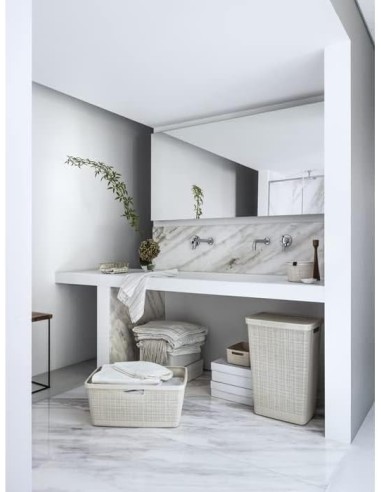 PORTABIANCHERIA: vendita online CESTA PORTABIANCHERIA JUTA 46LT BIANCO in offerta