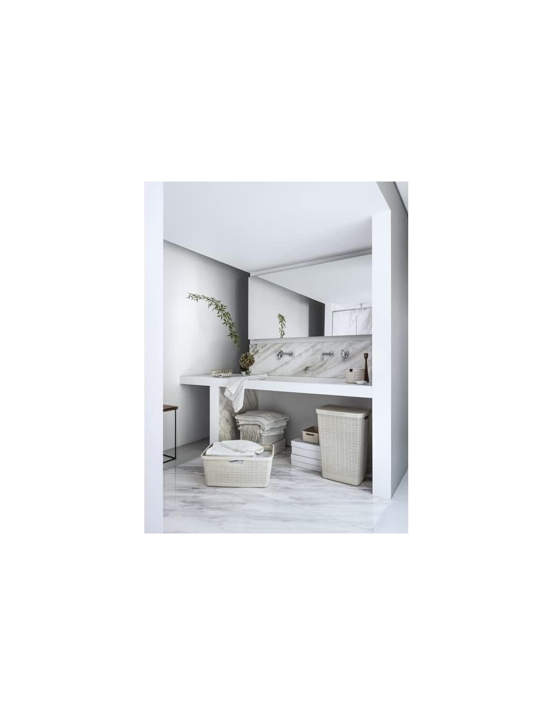 PORTABIANCHERIA: vendita online CESTA PORTABIANCHERIA JUTA 46LT BIANCO in offerta