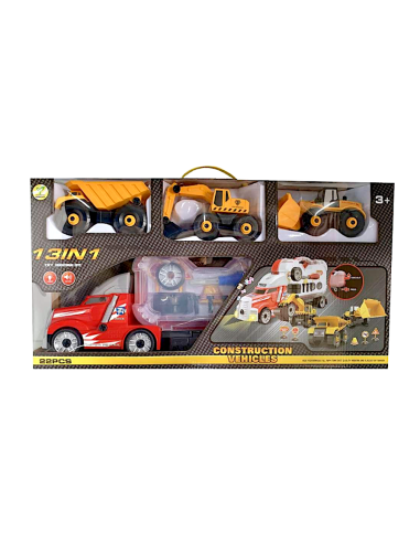 Camion trasporto con veicoli smonta e rimonta per bambini | shopincasa.it