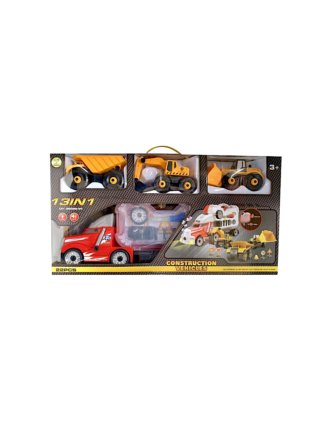 Camion trasporto con veicoli smonta e rimonta per bambini | shopincasa.it