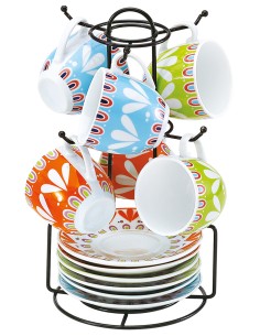 GRACE4 SET 6TZ CAFFE 25568 CON PIATTO E APPENDINO