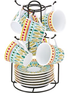 GRACE SET 6TZ CAFFE 25565 CON PIATTO E APPENDINO
