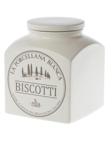 TAVOLA E CUCINA: vendita online Barattolo Conserva Biscotti 3 Litri, Porcellana, Contenitore Decorativo Cucina, Lavabile Lava...
