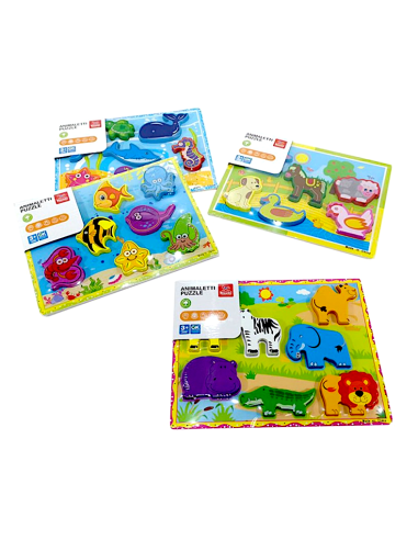Puzzle in legno animali per bambini 3 anni+ | shopincasa.it