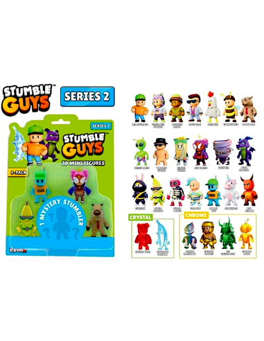 Set 5 mini figures 3D Stumble Guys Serie 2 personaggi assortiti | shopincasa.it