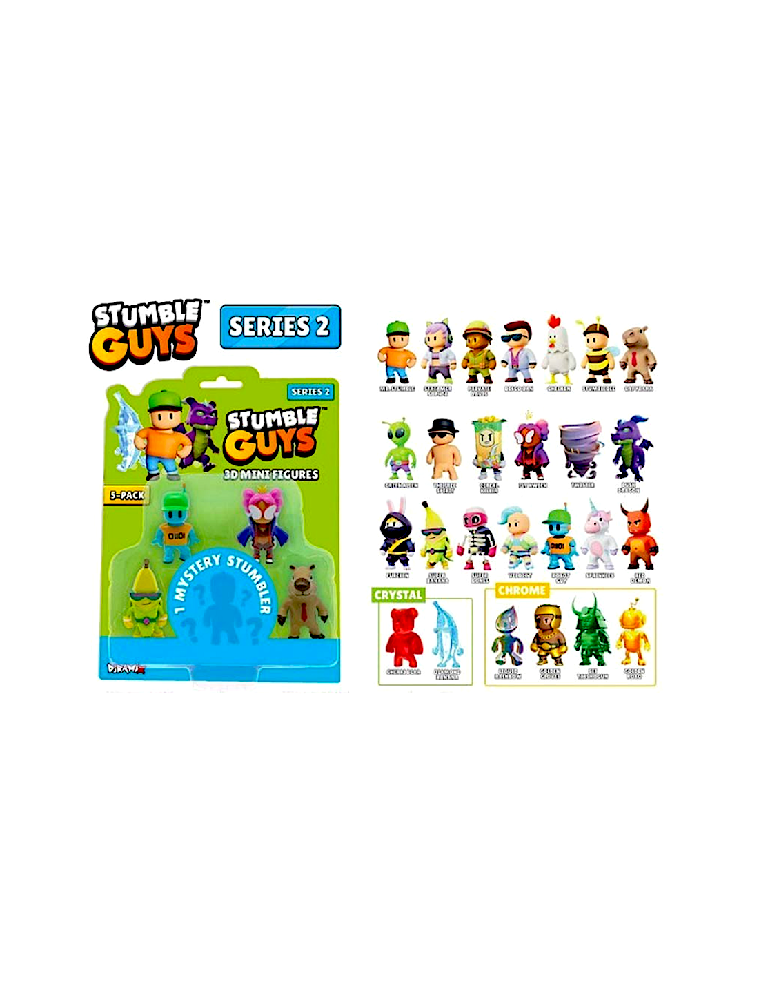 Set 5 mini figures 3D Stumble Guys Serie 2 personaggi assortiti | shopincasa.it