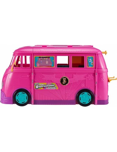 Sparkle Girlz Glam Camper Van 100262, retrò e apribile per bambole | Shop in Casa