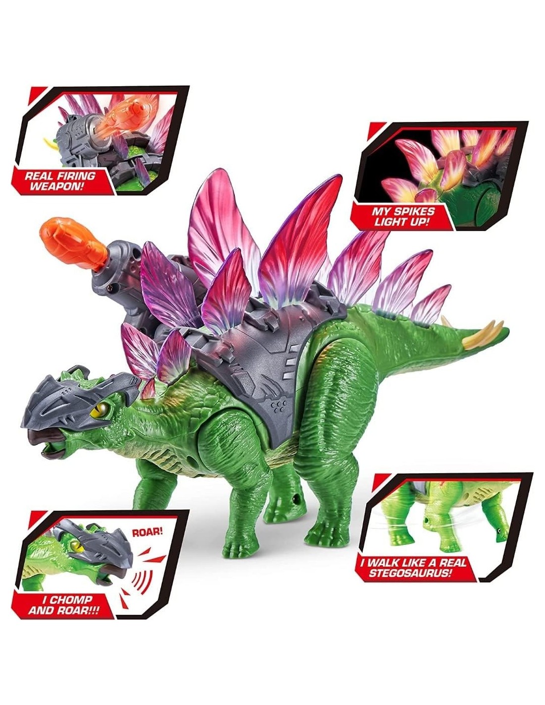 Robo Alive Dino Wars Stegosauro 7131, dinosauro robot con armatura e luci | Shop in Casa