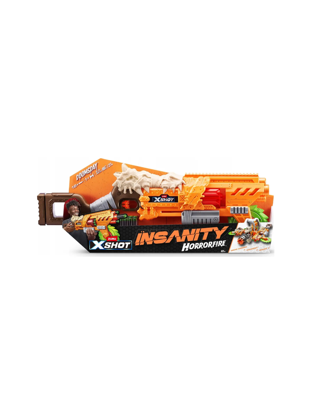 X-SHOT 36732 Fucile Insanity Horrorfire, blaster a freccette 15 colpi | Shop in Casa