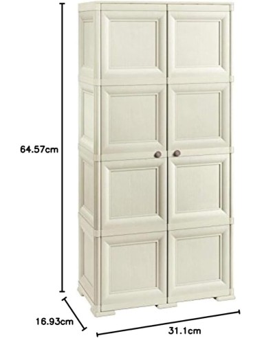 ARMADIETTI: vendita online Tontarelli, armadio 4 moduli, Angora, 43x79x164 cm, armadio modulare, organizer casa, ufficio in o...