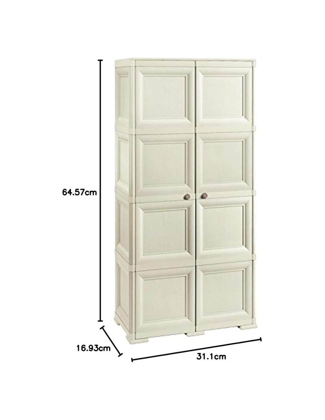 ARMADIETTI: vendita online Tontarelli, armadio 4 moduli, Angora, 43x79x164 cm, armadio modulare, organizer casa, ufficio in o...