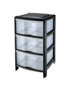 CASSETTIERE: vendita online Tontarelli, cassettiera bambù, 3 cassetti alti, medium, 38,5x39,5x67 cm, mobile contenitore, orga...