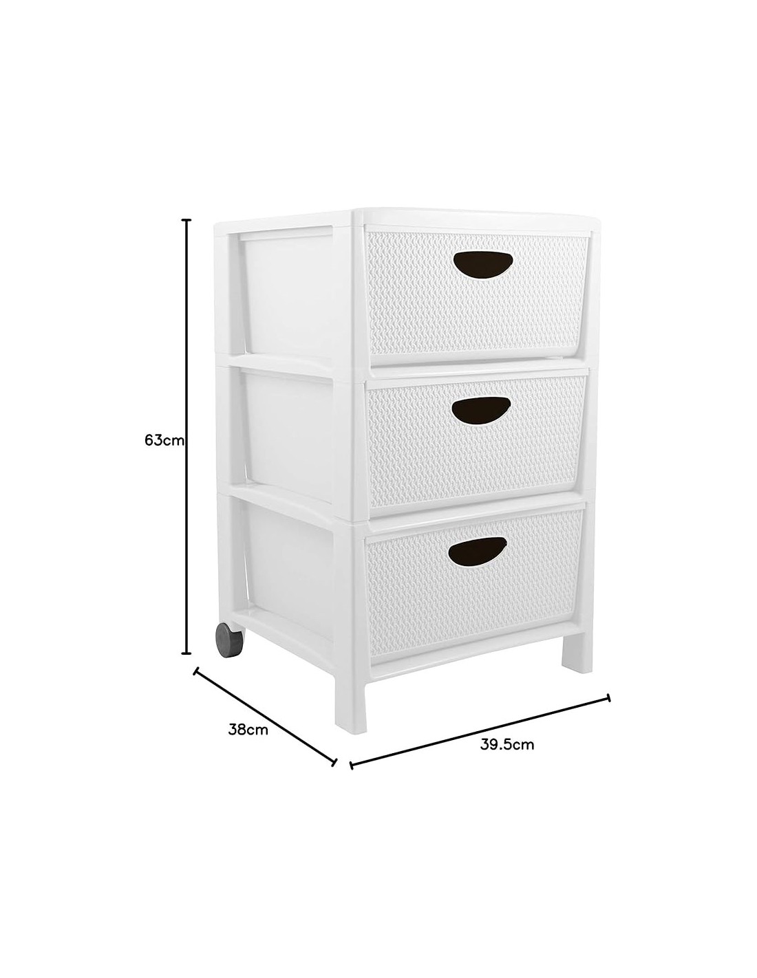 CASSETTIERE: vendita online Cassettiera, Belli e Forti, 38x39,5x63 cm, colore Bianco, polipropilene, cassettiera grande multi...