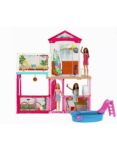 Barbie Villa GLH56 con 3 Bambole e Accessori | Shop in Casa