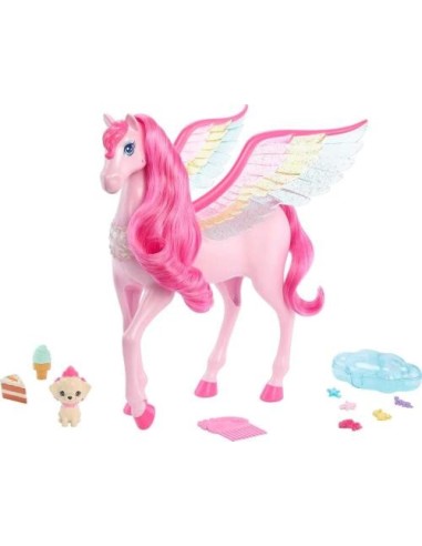 BARBIE ATOM PEGASUS, CAVALLO UNICORNO HLC40, GIOCATTOLO PER BAMBINI, FANTASY, 3+ ANNI