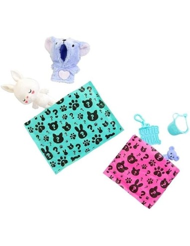 BARBIE CUTIE REVEAL PETS, 5 SORPRESE, ANIMALI DOMESTICI, GIOCATTOLO PER BAMBINI 3+, COSTUMI RIMOVIBILI ASSORTITO HRK32