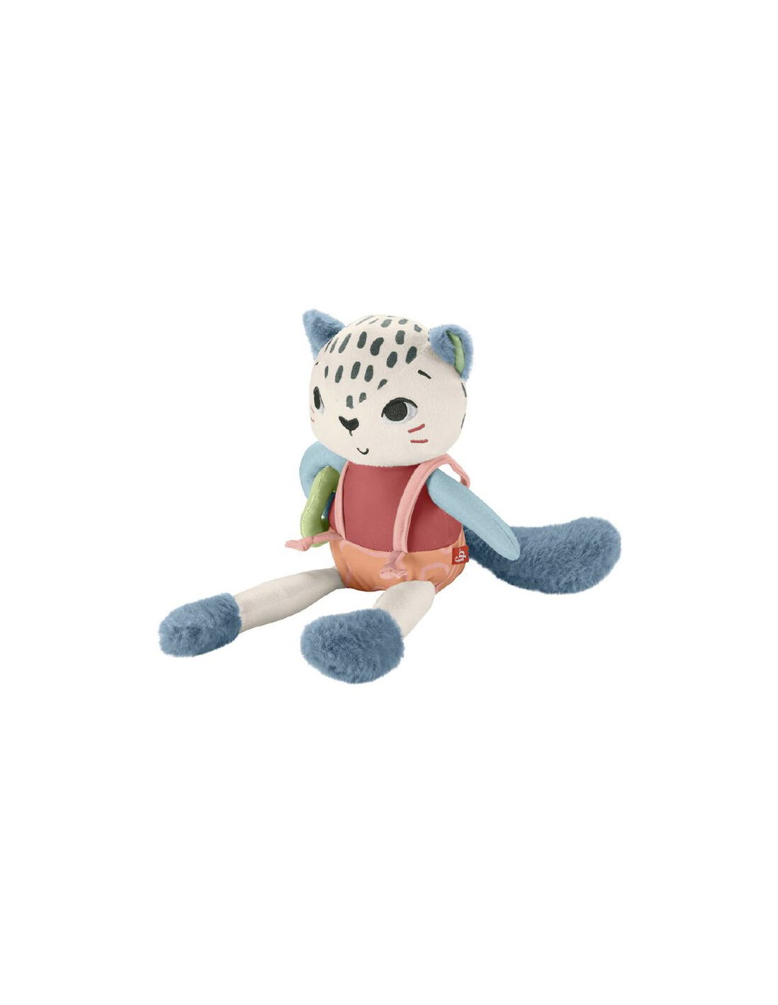 LEOPARDINO ECO AMICI DEL PIANETA FP HKD64 – PELUCHE SENSORIALE FISHER-PRICE DA 3 MESI, 95% MATERIALE RICICLATO, 31×18×21 CM