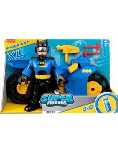 IMAGINEXT HNM32 DC BATMAN CON MOTOCICLETTA BLU