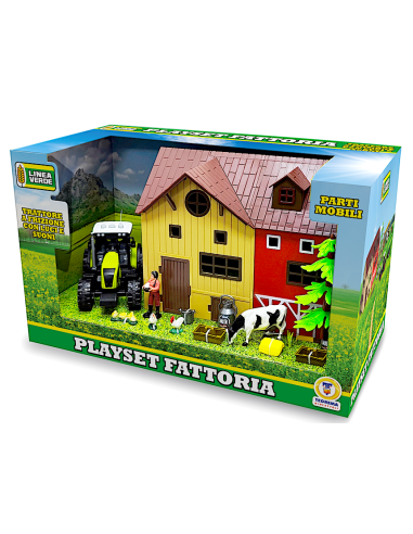 LINEA VERDE - PLAYSET FATTORIA CON TRATTORE E ACCESSORI