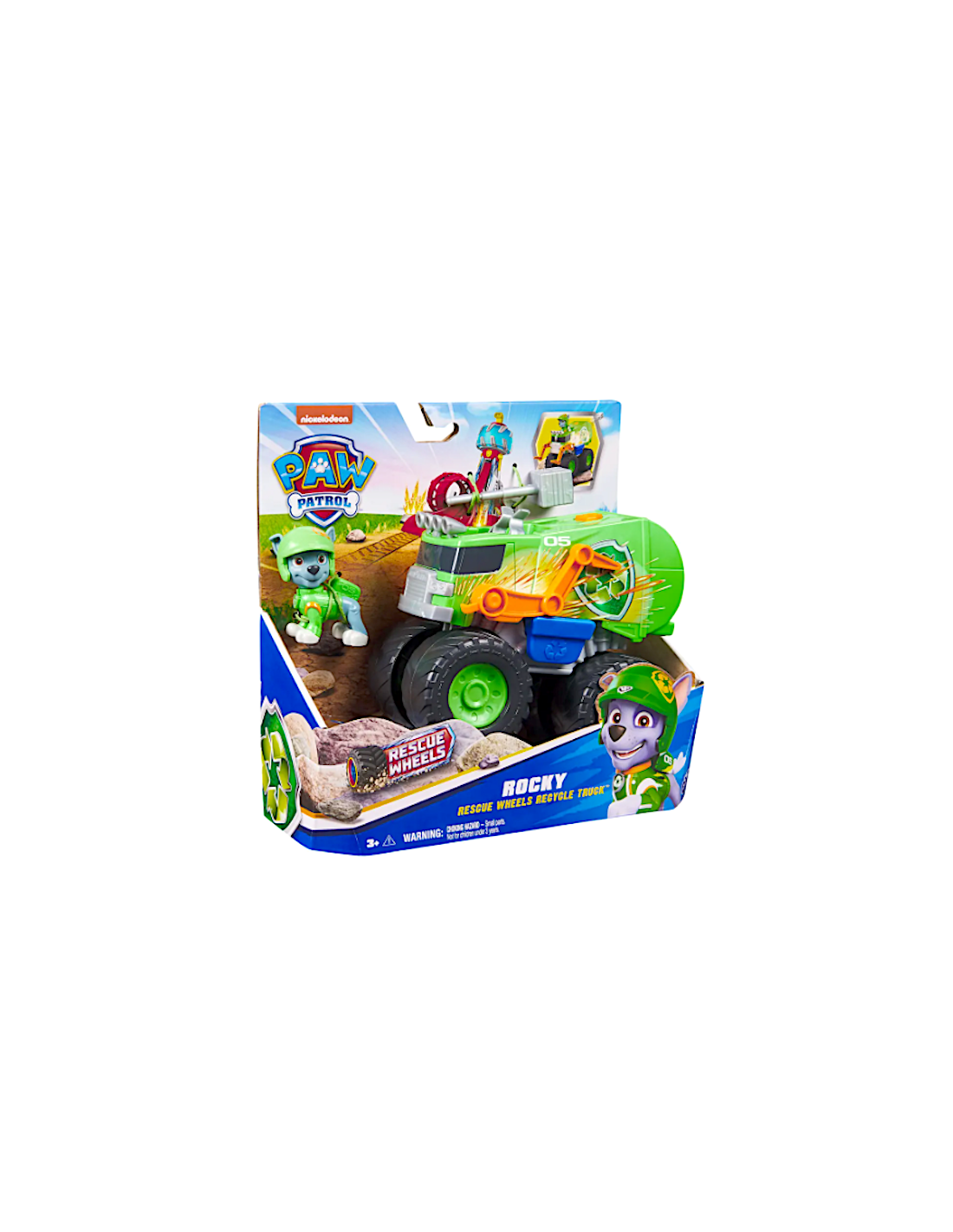 GIOCATTOLO PUBBLICIZZATO: vendita online Paw Patrol Rescue Wheels Rocky Veicolo riciclaggio con Lanciamissili – Spin Master i...