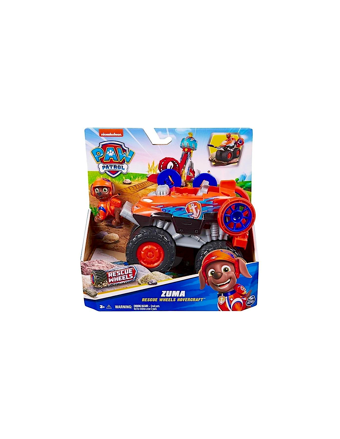 GIOCATTOLO PUBBLICIZZATO: vendita online Paw Patrol Rescue Wheels Hovercraft di Zuma con Figura e Lanciamissili – Spin Master...