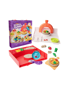 GIOCATTOLO PUBBLICIZZATO: vendita online Kinetic Sand Squish Pizza Set 452 g – Kit Divertente Spin Master in offerta