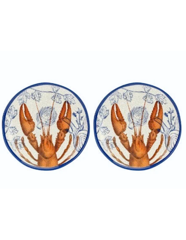 MELAMINA: vendita online Set, 2, Piatti Piani, Ocean Life, Melamina, Diametro 27 cm in offerta