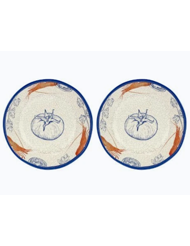 MELAMINA: vendita online Set 2, Piatti Fondi, Ocean Life, Melamina, Diametro 19 cm in offerta