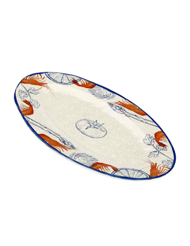 MELAMINA: vendita online Vassoio Ovale, Rose & Tulipani, Ocean Life, Melamina, 45x30 cm, Multicolor in offerta