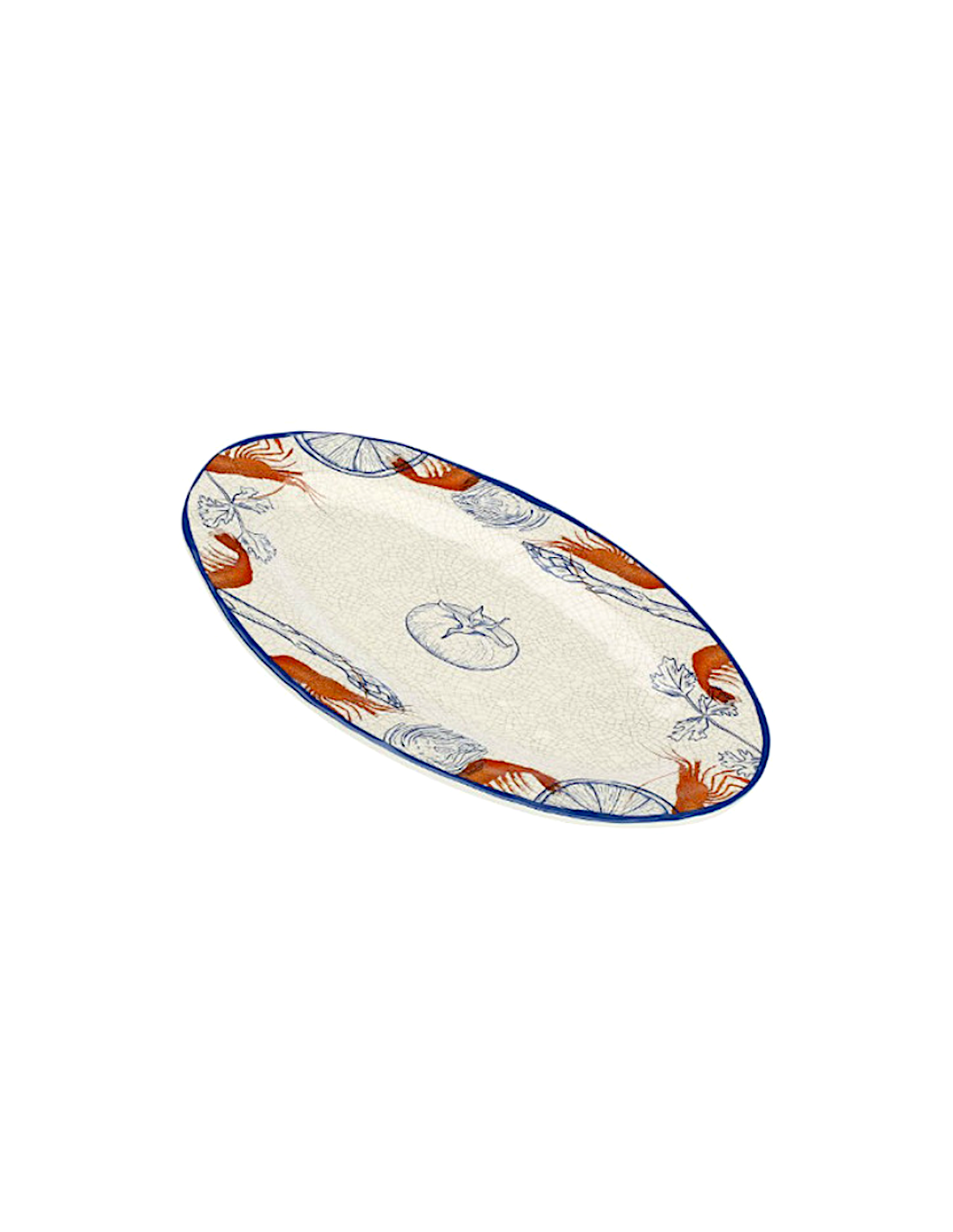 MELAMINA: vendita online Vassoio Ovale, Rose & Tulipani, Ocean Life, Melamina, 45x30 cm, Multicolor in offerta