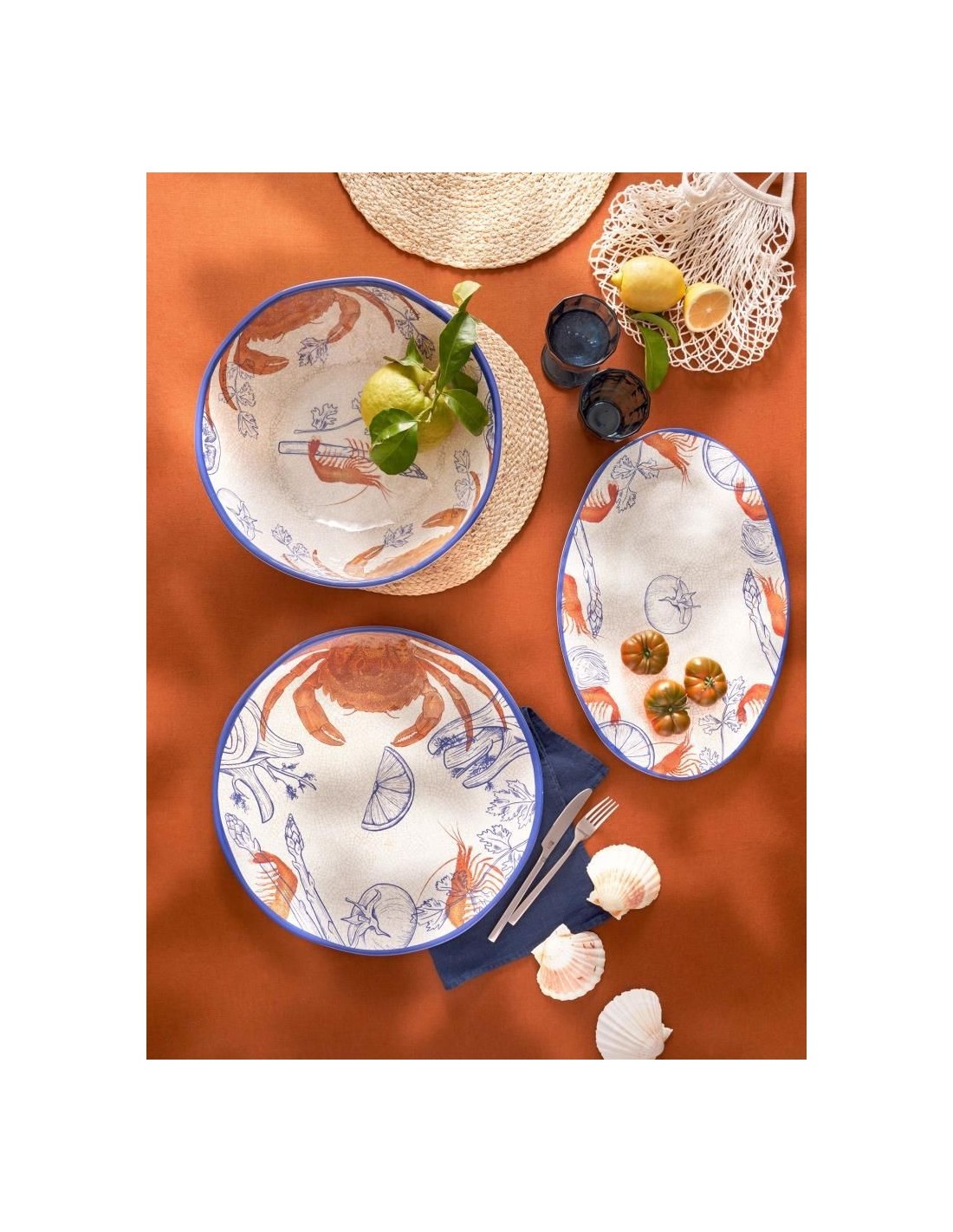 MELAMINA: vendita online Insalatiera, Ocean Life, Melamina, Diametro 36 cm in offerta