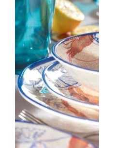 MELAMINA: vendita online Set 2, Piatti Fondi, Ocean Life, Melamina, Diametro 19 cm in offerta 2
