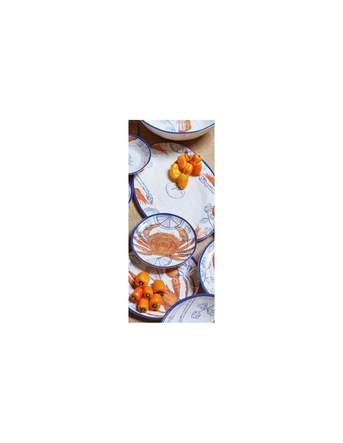 MELAMINA: vendita online Set 2, Piatti Fondi, Ocean Life, Melamina, Diametro 19 cm in offerta