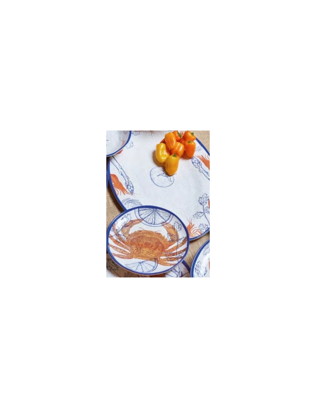 MELAMINA: vendita online Set, 2, Piatti Piani, Ocean Life, Melamina, Diametro 27 cm in offerta