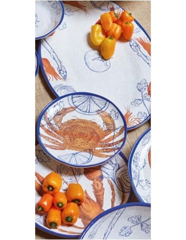 MELAMINA: vendita online Vassoio Ovale, Rose & Tulipani, Ocean Life, Melamina, 45x30 cm, Multicolor in offerta