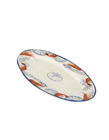 MELAMINA: vendita online Vassoio Ovale, Rose & Tulipani, Ocean Life, Melamina, 45x30 cm, Multicolor in offerta