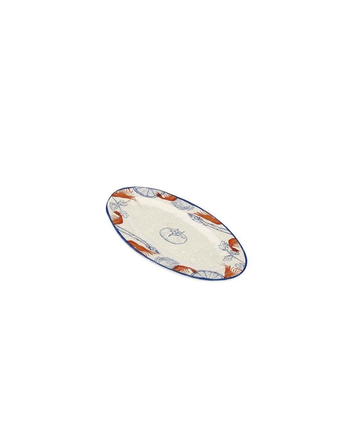 MELAMINA: vendita online Vassoio Ovale, Rose & Tulipani, Ocean Life, Melamina, 45x30 cm, Multicolor in offerta
