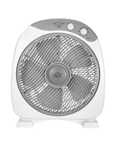 VENTILATORI: vendita online Ventilatore Box Fan, Diametro 30 cm, Altezza 49 cm, 2 Velocità, Timer, 5 Pale, 40W, Compatto, Sil...