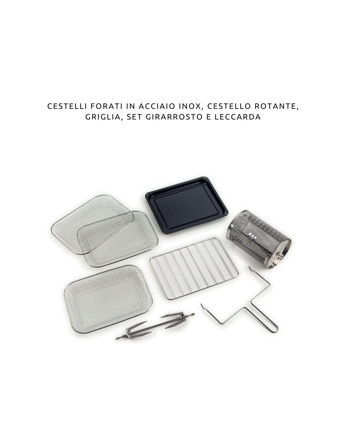 FORNI E MICROONDE: vendita online Ariete 4632 Friggitrice ad Aria e Forno, 2in1, 1400W, 16 Litri, Timer 60 Min, Accessori Ino...