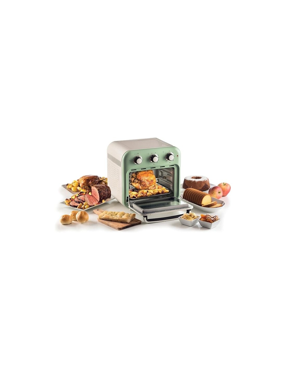 FORNI E MICROONDE: vendita online Ariete 4632 Friggitrice ad Aria e Forno, 2in1, 1400W, 16 Litri, Timer 60 Min, Accessori Ino...