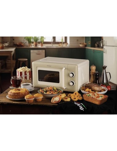 FORNI E MICROONDE: vendita online Ariete 3960 Forno a Microonde Vintage, 800W, 20 Litri, 6 Livelli, Timer 30 Min, Beige in of...